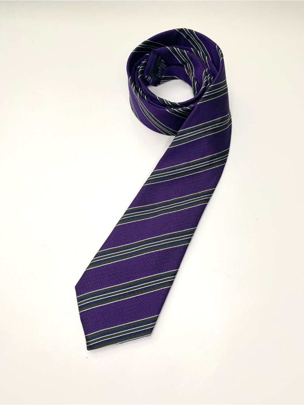 Altea Purple Striped (grsy, blue, white) Men's Tie